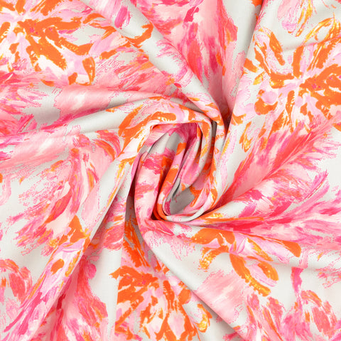 Baumwoll Satin painting flowers