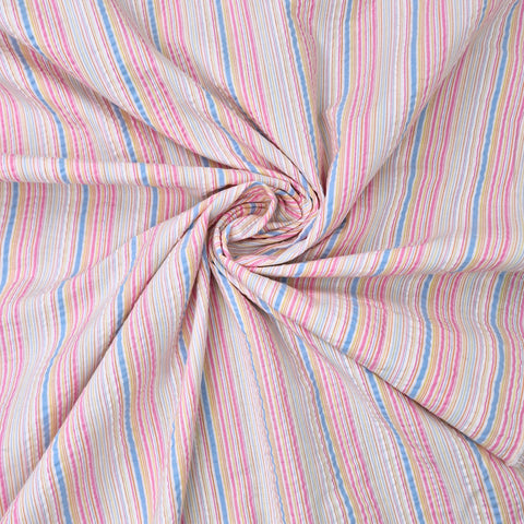 Seersucker pink rosa gestreift