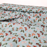 Baumwolle hellblau Schmetterlinge