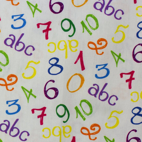 Poplin mit bunten Zahlen