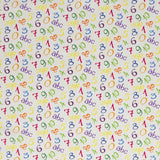 Poplin mit bunten Zahlen