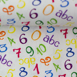 Poplin mit bunten Zahlen