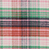 Wollstoff kariert rosa/rot