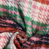 Wollstoff kariert rosa/rot