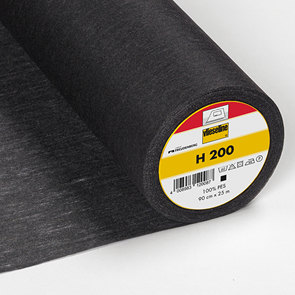 Bügeleinlage Vliesline H 200 schwarz