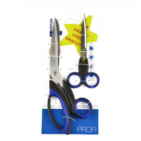 Kretzer Profi Finny-Schneiderscheren Set (Schneiderschere 24 cm/ Nähschere 15 cm)