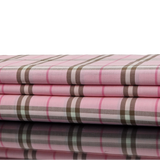 Baumwolle rosa braun kariert