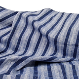 Viskose Leinen stripes blue