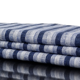 Viskose Leinen stripes blue