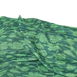 Plissee Jersey Green Flower