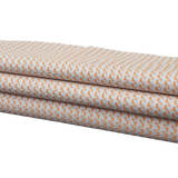 Strick Hahnentritt pfirsich-hellblau