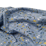 Baumwolle Cars dusty blue