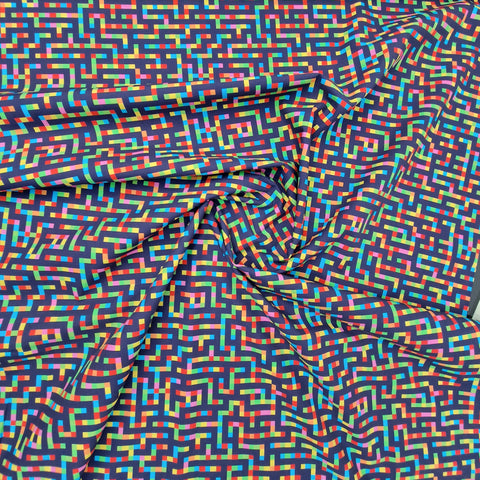 Poplin mit buntem Muster