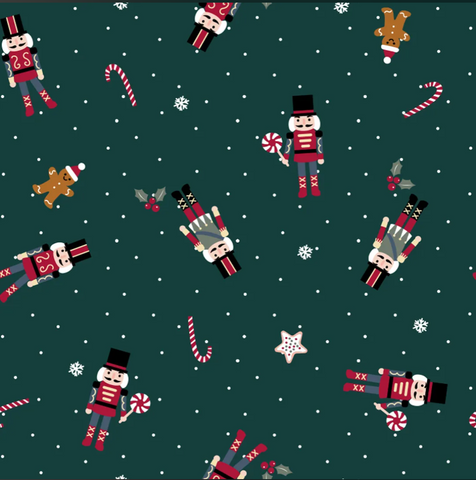 Baumwolle Poplin Nutcracker green