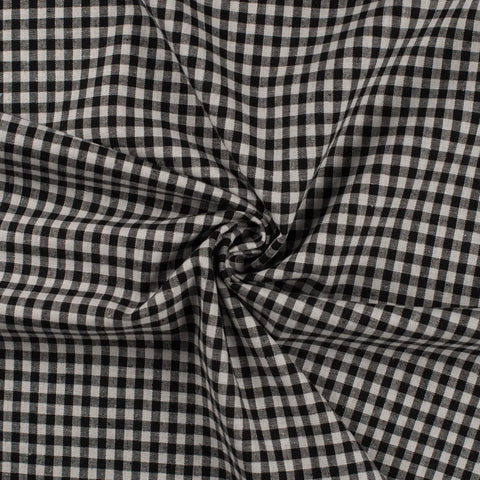 Baumwolle Poplin karo schwarz