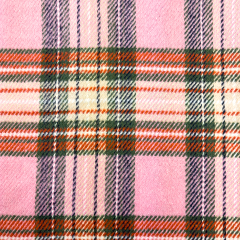 Mantelstoff / Mantelflausch karo pink
