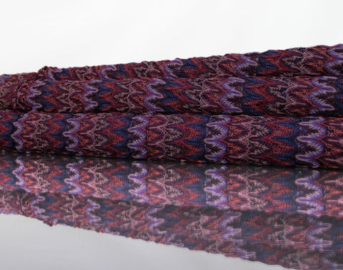 Strick mit Zickzack-Muster lila blau bordeaux rosé