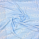 Viskose hellblau mit weiß