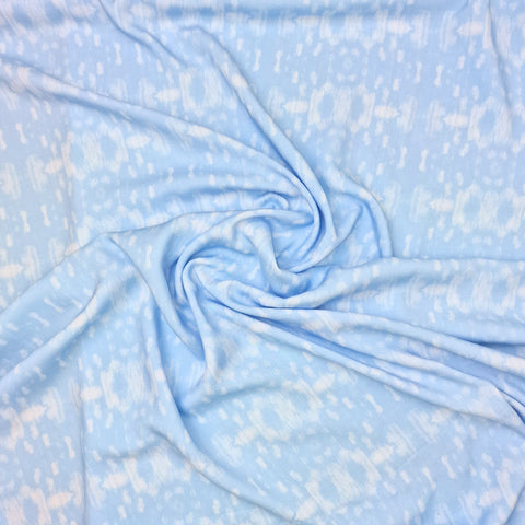 Viskose hellblau mit weiß