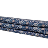 Viskose Blumen Ornamente jeansblau