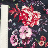 Baumwolle Blumen dunkelblau