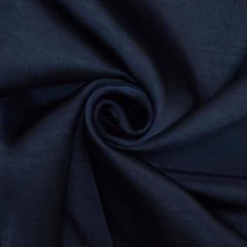 Elastic Satin dunkelblau uni