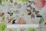 Chiffon Blumenmuster Schmetterlinge bunt