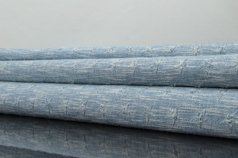Jacquard Strick mit Hellblau / Blau
