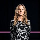 Punta soft print LETTERS Black