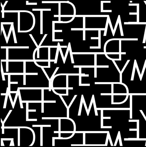 Punta soft print LETTERS Black