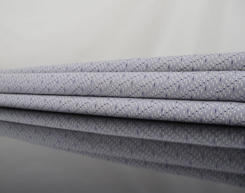 Viskose Druck blau creme Strichcode