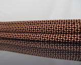 Viskose Druck schwarz braun senf Retro