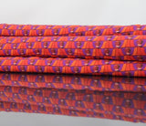 Viskose Druck orange lila rot Retro