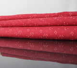 Baumwoll Musselin Punkte rot apricot