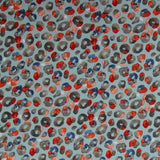 Baumwolle Stretch Satin Blau mit Tupfen