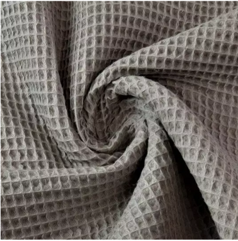 Wafflepiqué grau-braun