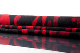 Jacquard Wolle rot/schwarz