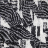 Jacquard Wolle schwarz/grau