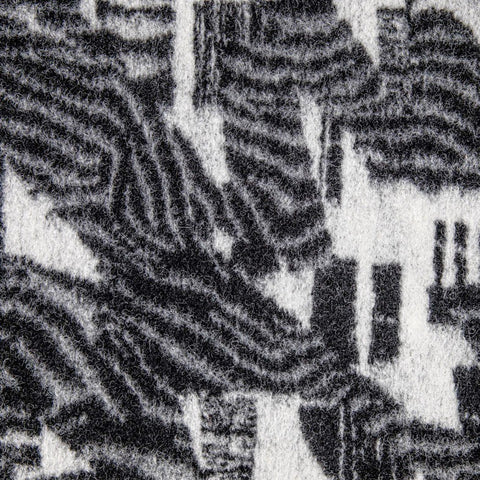 Jacquard Wolle schwarz/grau